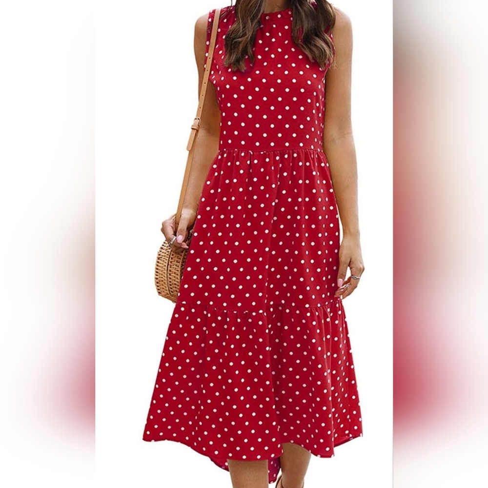 Sleeveless Polka Dot Dress Size S